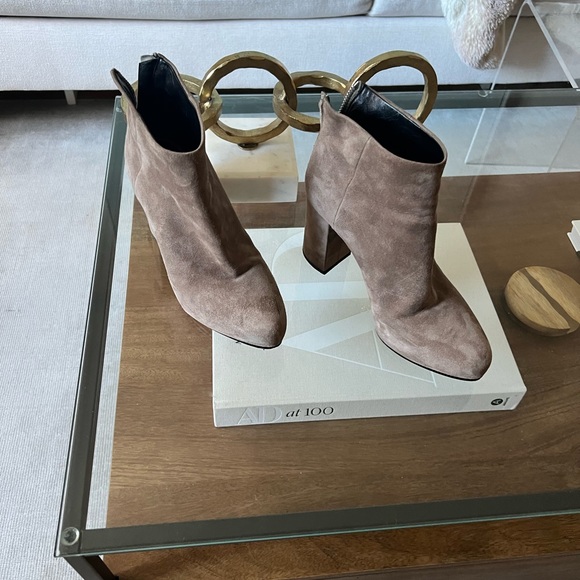 Prada Suede Booties in a cool brown/tan color - Picture 2 of 4